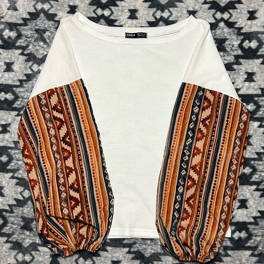 SHEIN Textured White Top